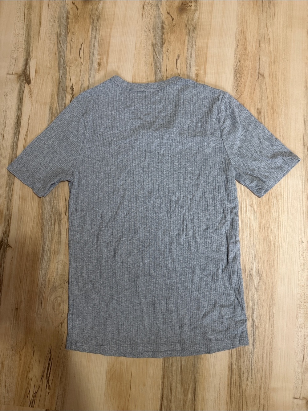 Target Grey Ribbed Crew Tee - Picture 2 of 2
